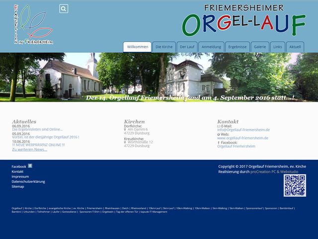 Kunde: Orgellauf Friemersheim - ev. Kirchenkreis Moers