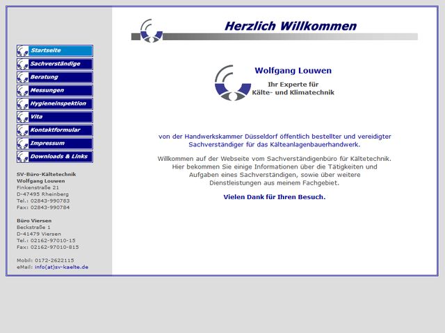 Kunde: Sachverständigenbüro Kältetechnik - Wolfgang Louwen